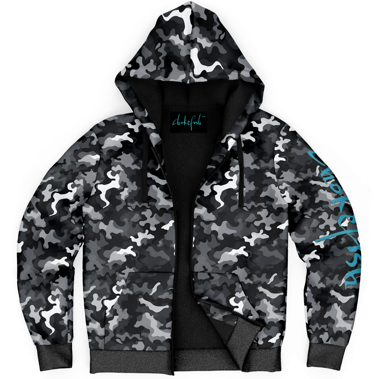Chokefish™ Microfleece Zip-Up Hoodie Camouflage-001B