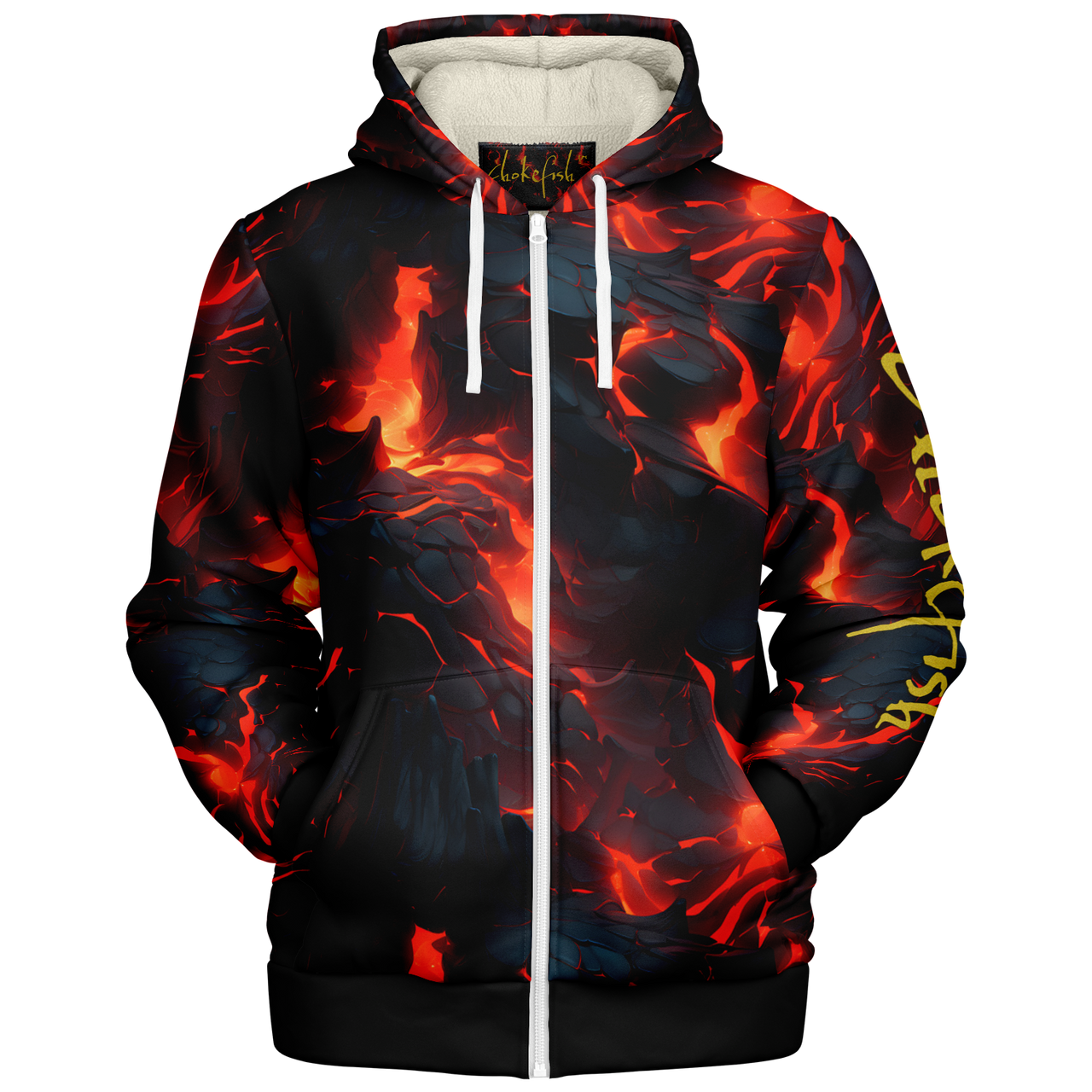 Chokefish™ Microfleece Zip-Up Hoodie Volcano-003
