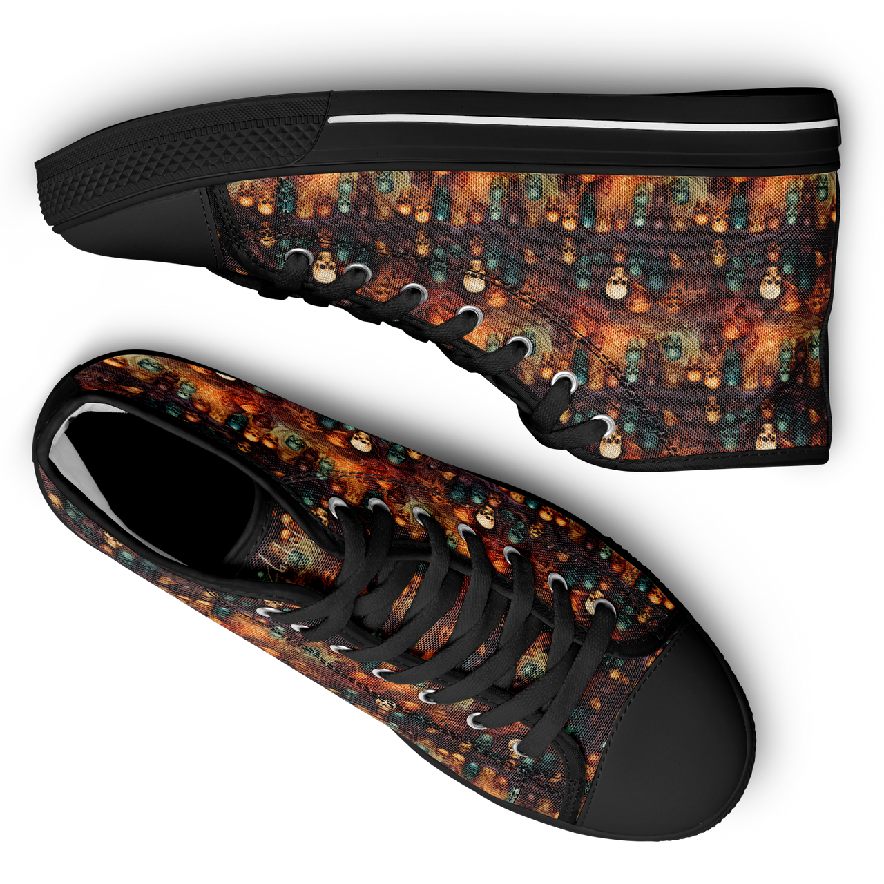 Chokefish™ Urban Peak Retro High Tops-Skulls-002
