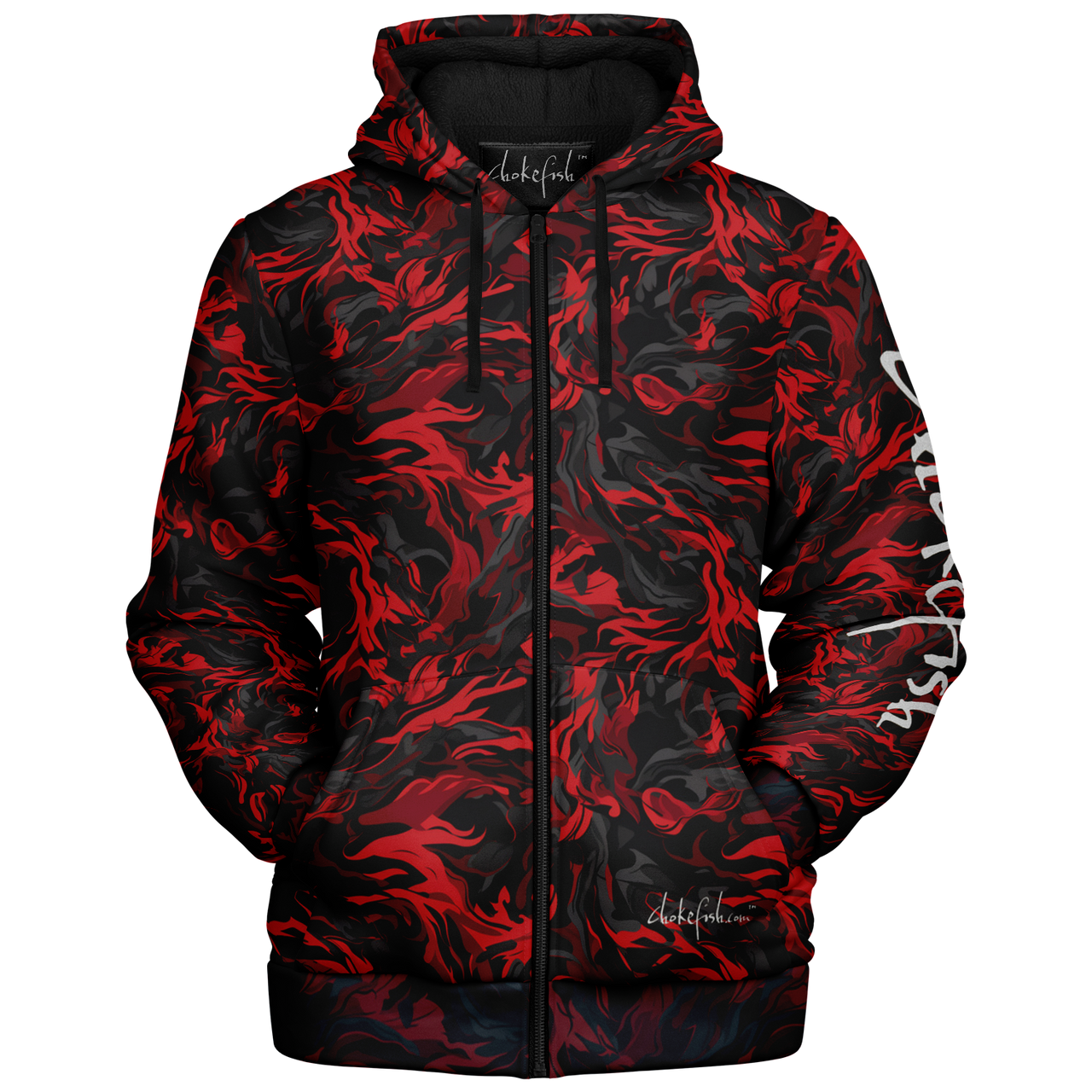 Chokefish™ Microfleece Zip-Up Hoodie Camouflage-008B