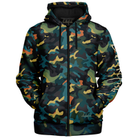 Chokefish™ Microfleece Zip-Up Hoodie Camouflage-010B