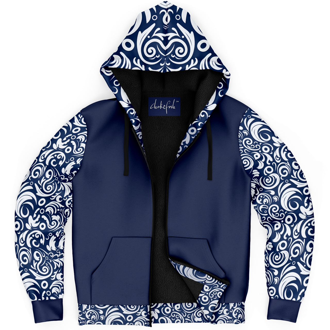 Chokefish™ Microfleece Zip-Up Hoodie Maori-003B