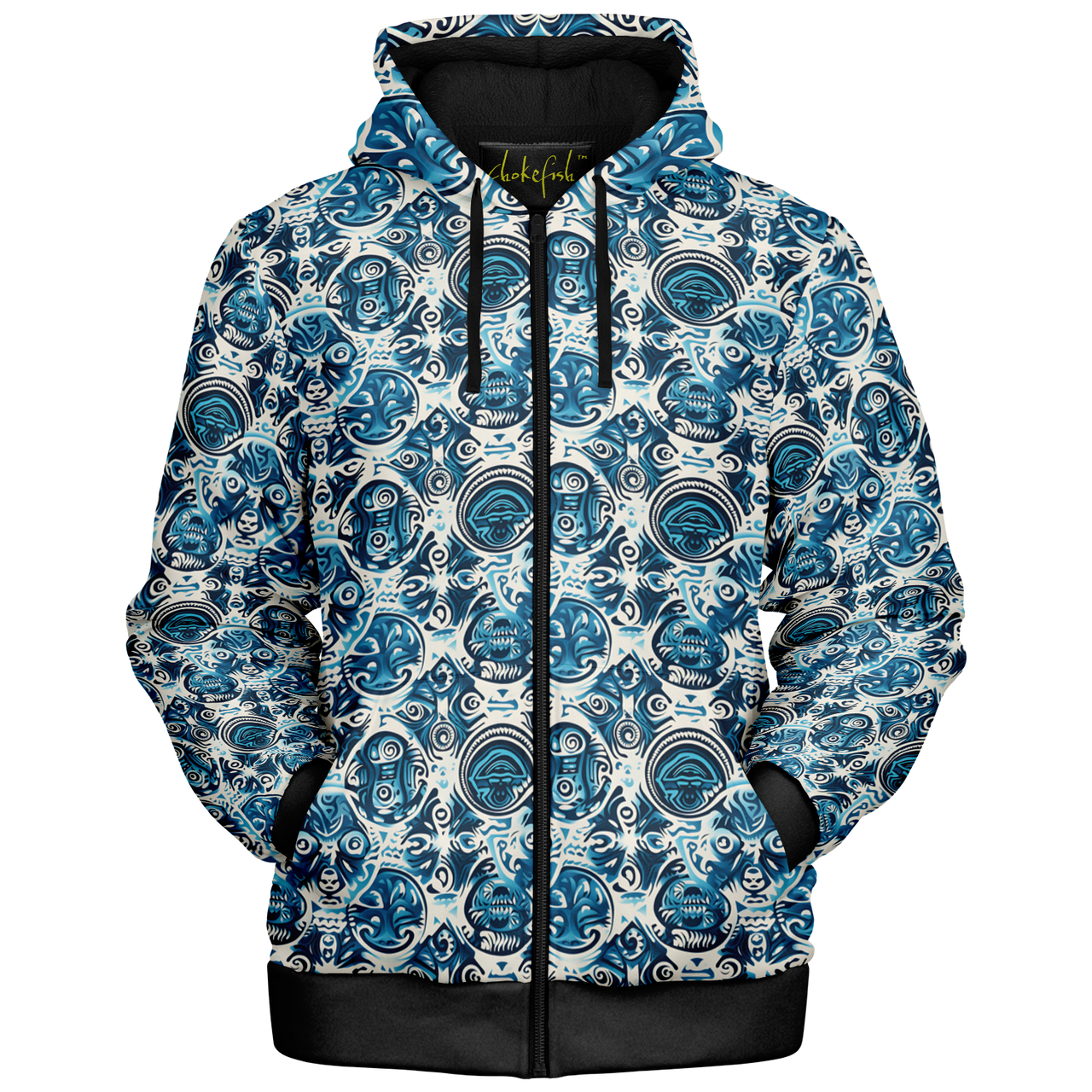 Chokefish™ Microfleece Zip-Up Hoodie Sun&Saltwater-001B