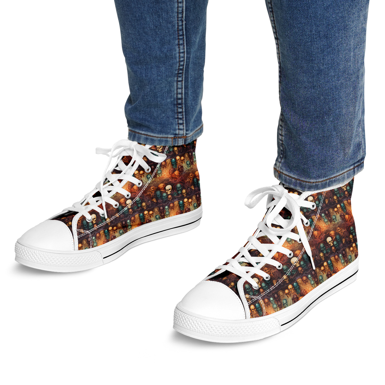 Chokefish™ Urban Peak Retro High Tops-Skulls-001