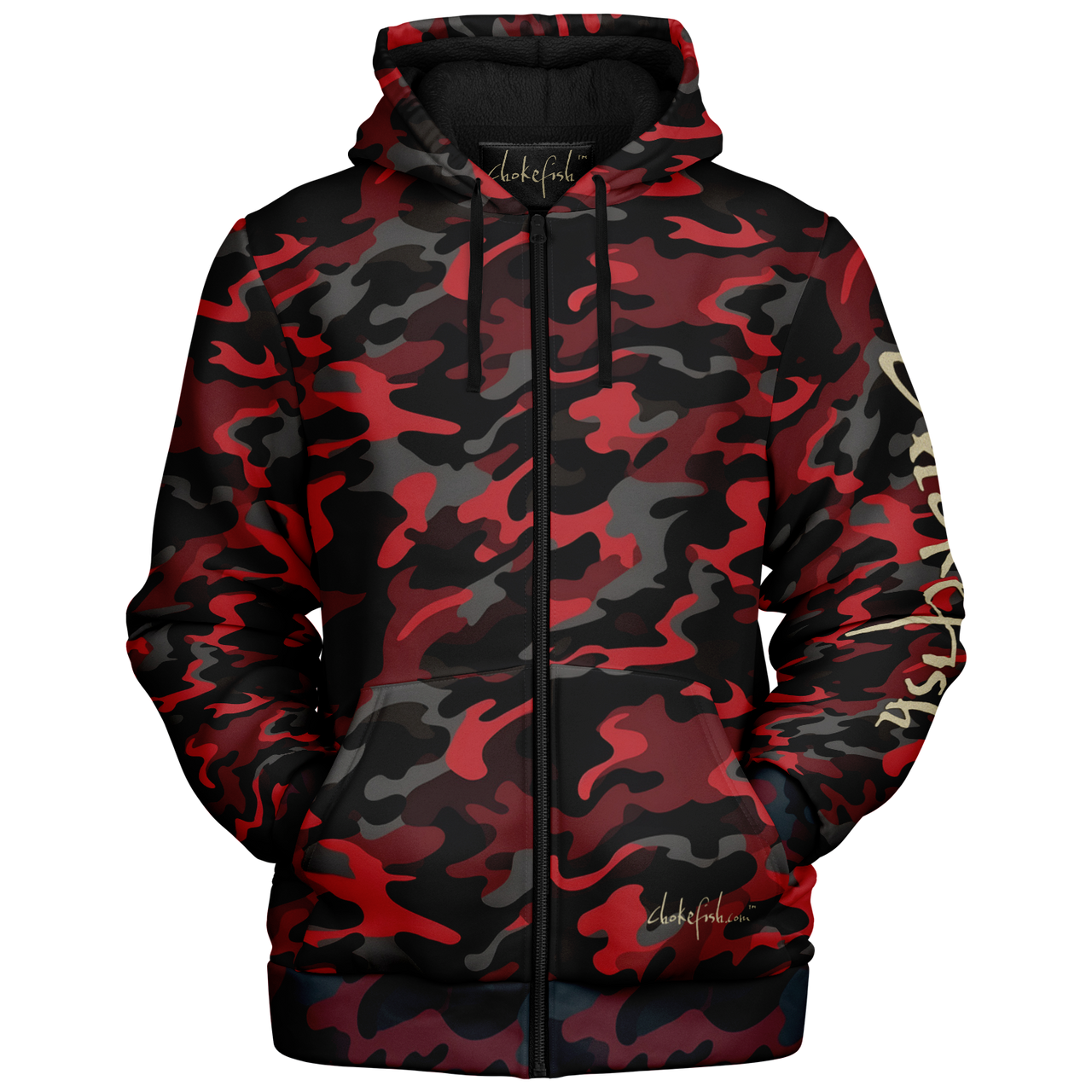 Chokefish™ Microfleece Zip-Up Hoodie Camouflage-011B