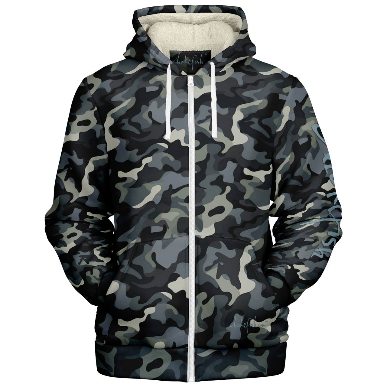Chokefish™ Microfleece Zip-Up Hoodie Camouflage-007