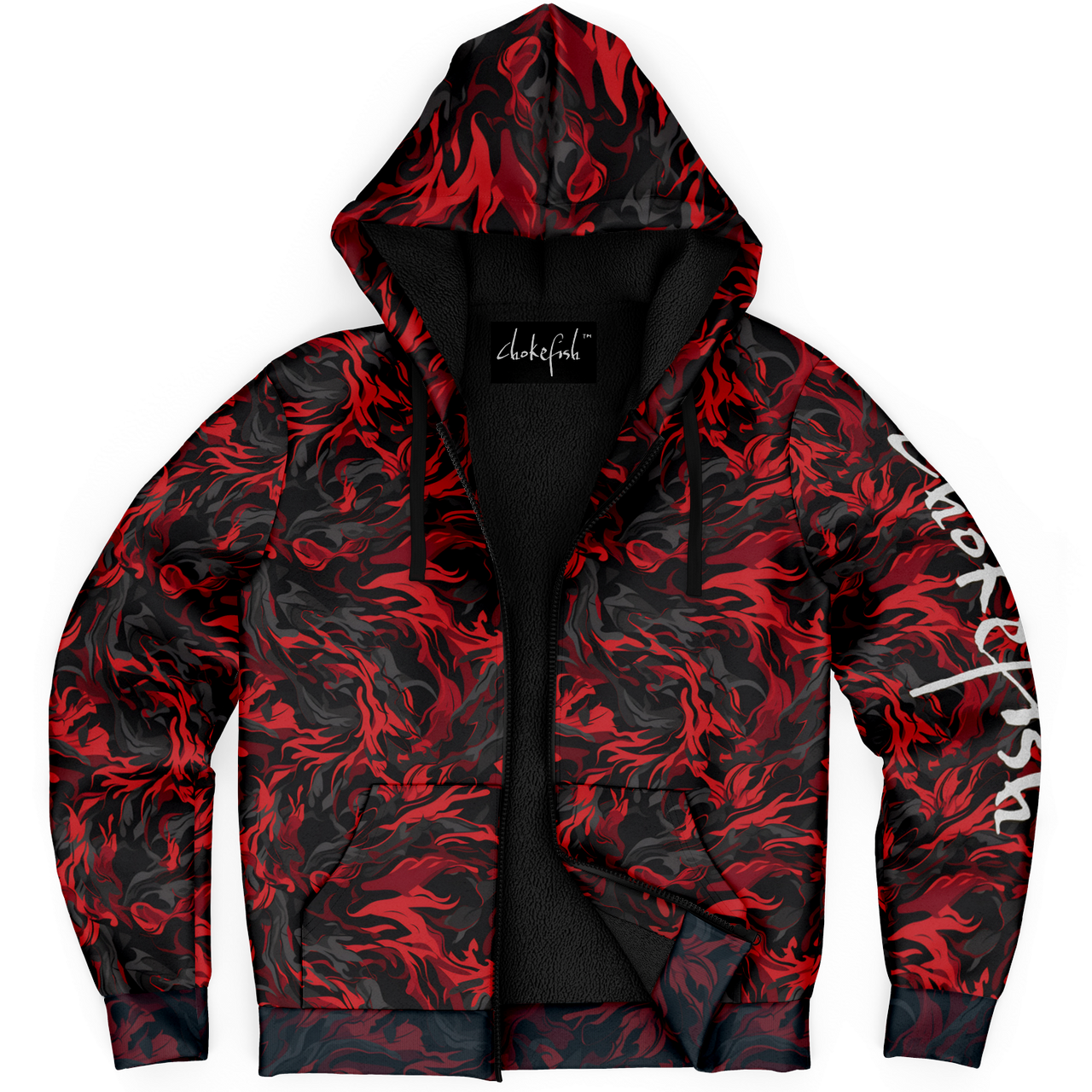 Chokefish™ Microfleece Zip-Up Hoodie Camouflage-008B