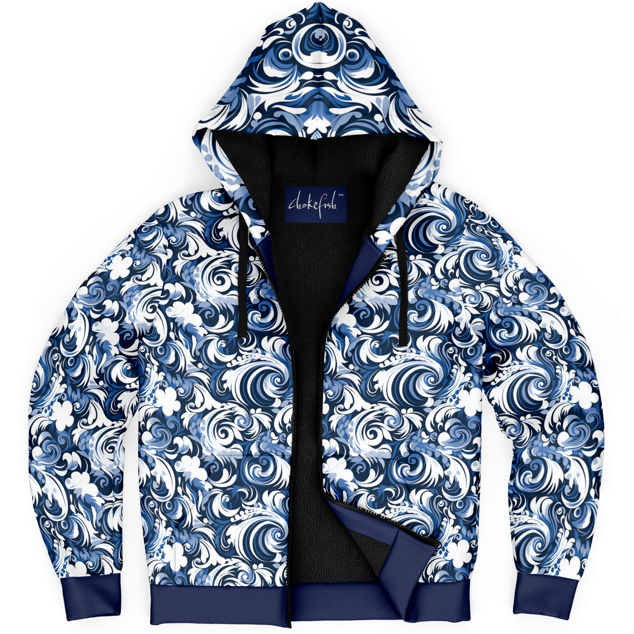 Chokefish™ Microfleece Zip-Up Hoodie Maori-008-2B