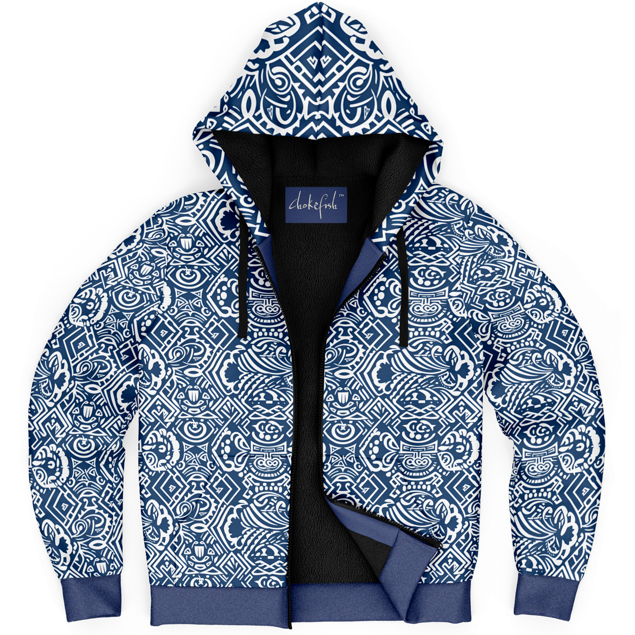 Chokefish™ Microfleece Zip-Up Hoodie Maori-001-2B