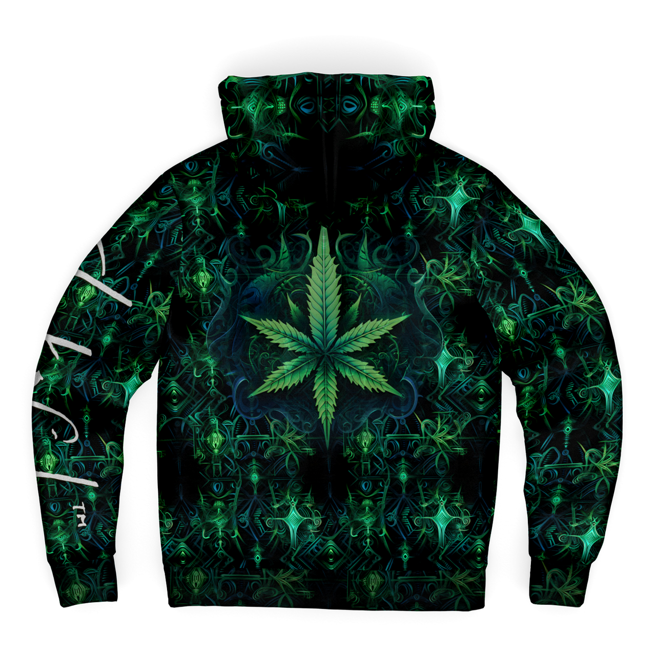 Chokefish™ Microfleece Zip-Up Hoodie Cannabis-002B