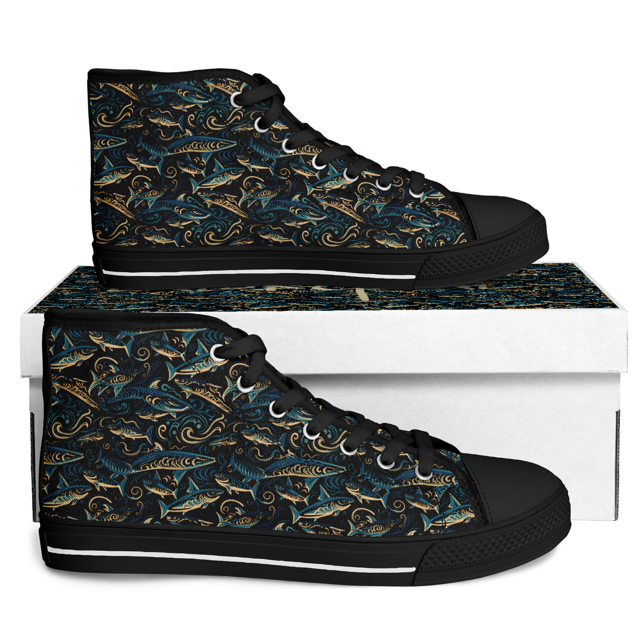 Chokefish™ Urban Peak Retro High Tops-Marine-003-2