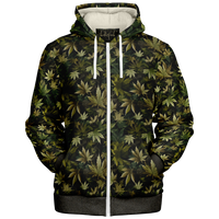 Chokefish™ Microfleece Zip-Up Hoodie Cannabis-009
