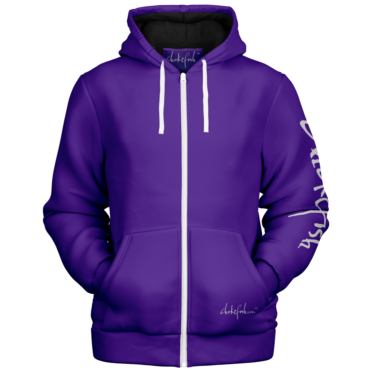 Chokefish™ Microfleece Zip-Up Hoodie Solid Colors-006B