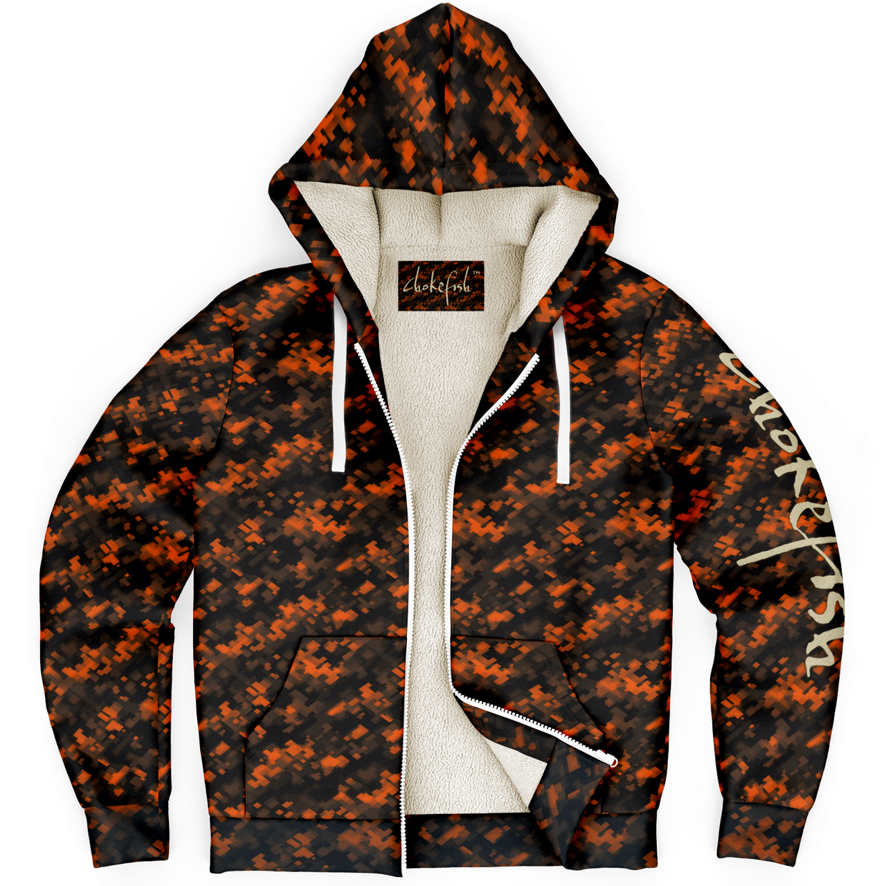 Chokefish™ Microfleece Zip-Up Hoodie Camouflage-014