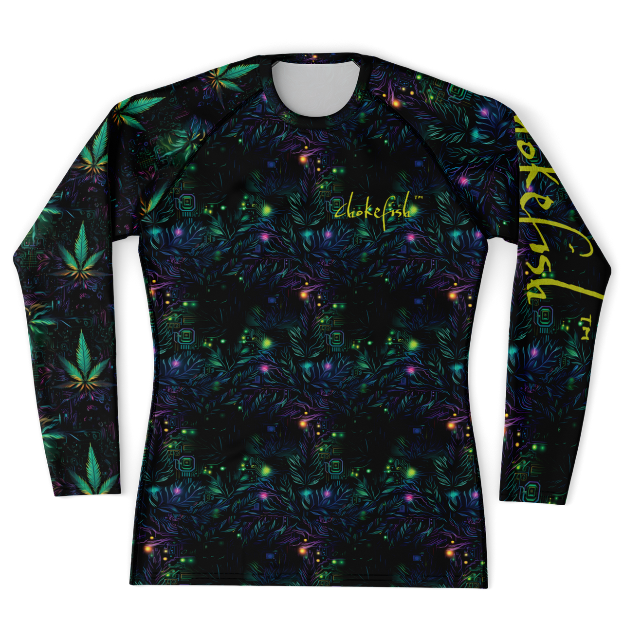 Chokefish™ Long Sleeve Rashguard Cannabis Men's Shirt-014-Special Edition