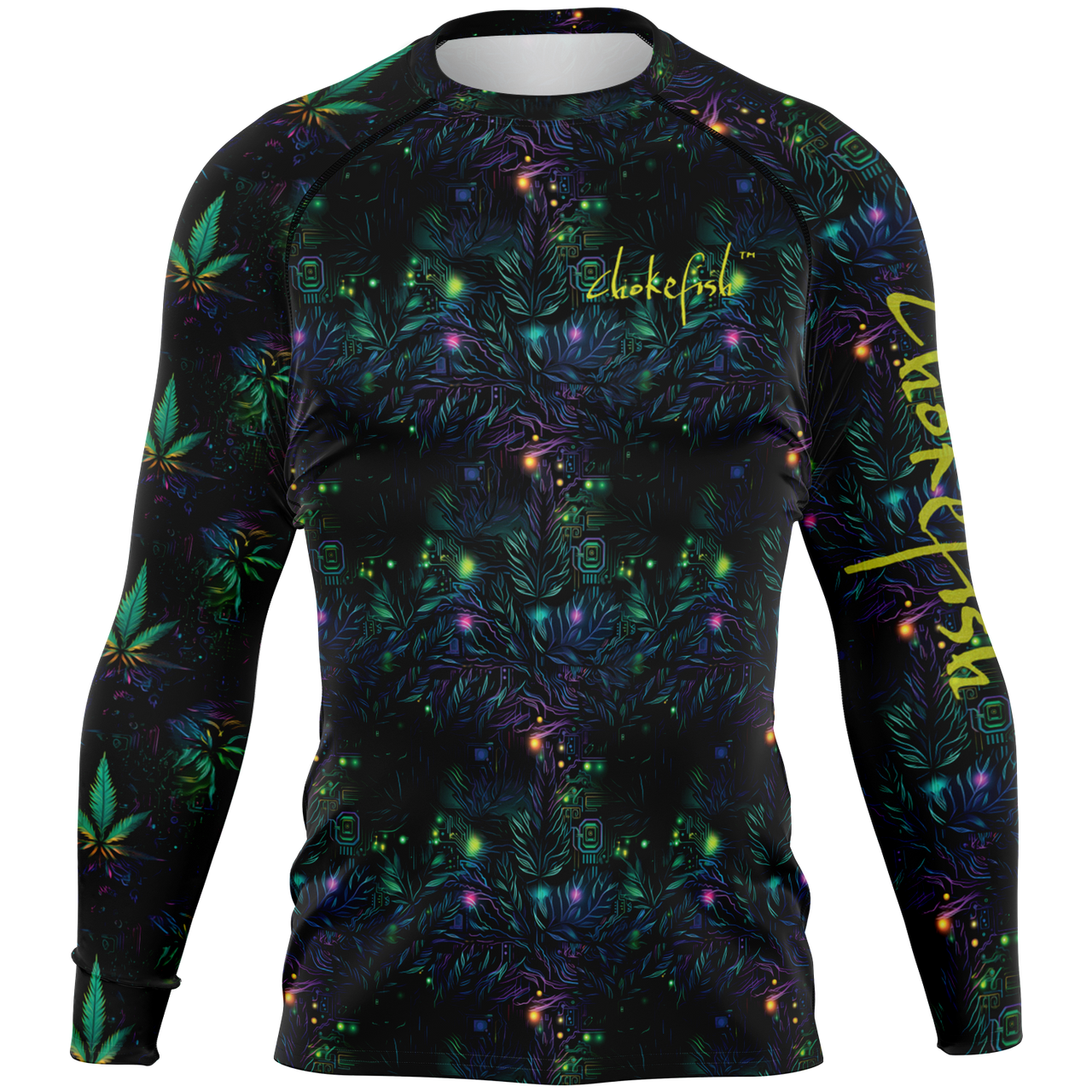 Chokefish™ Long Sleeve Rashguard Cannabis Men's Shirt-014-Special Edition