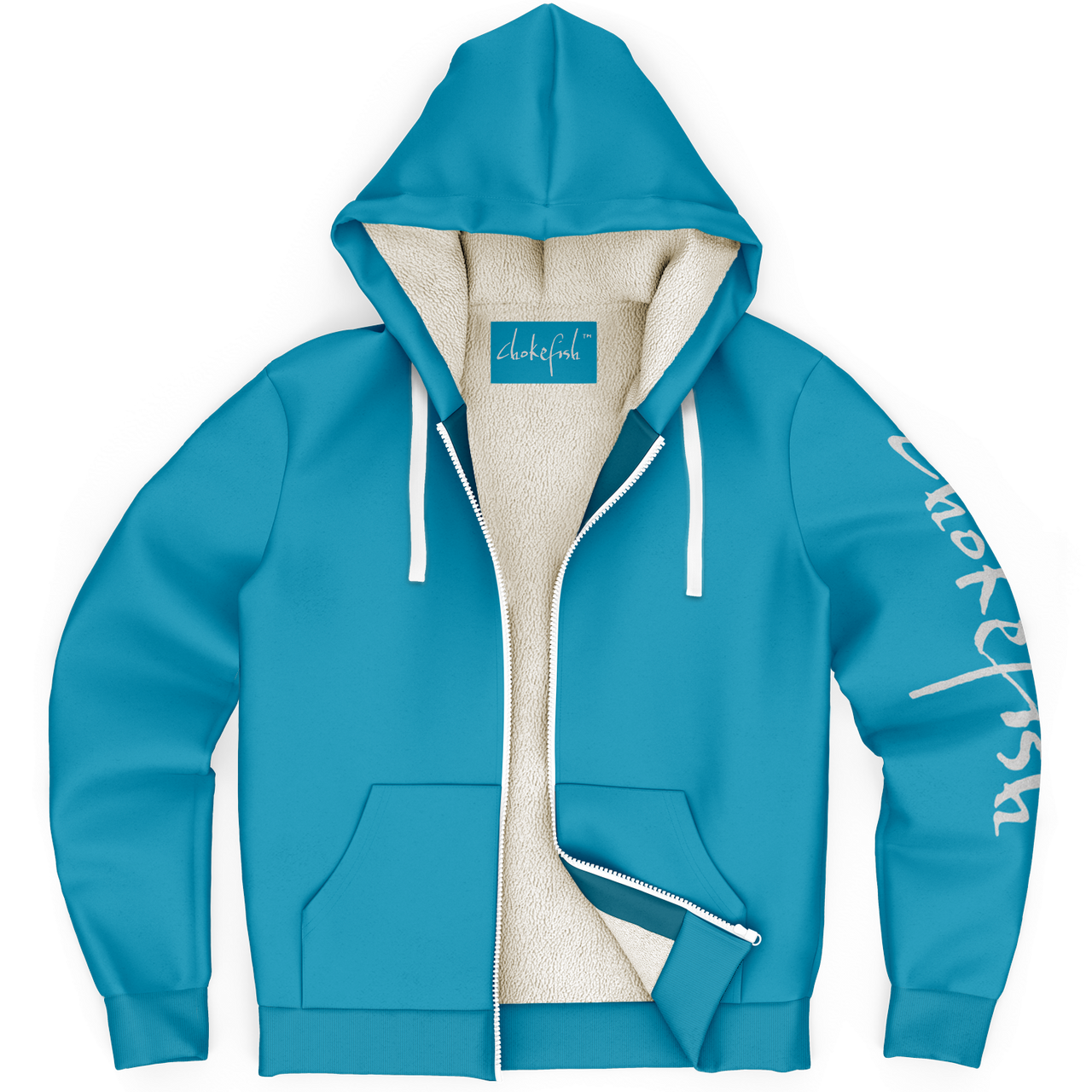 Chokefish™ Microfleece Zip-Up Hoodie Solid Colors-003