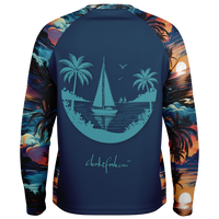 Chokefish™ Long Sleeve Every Day All Weather Trees&Boats Shirt Men's-002 - SLE