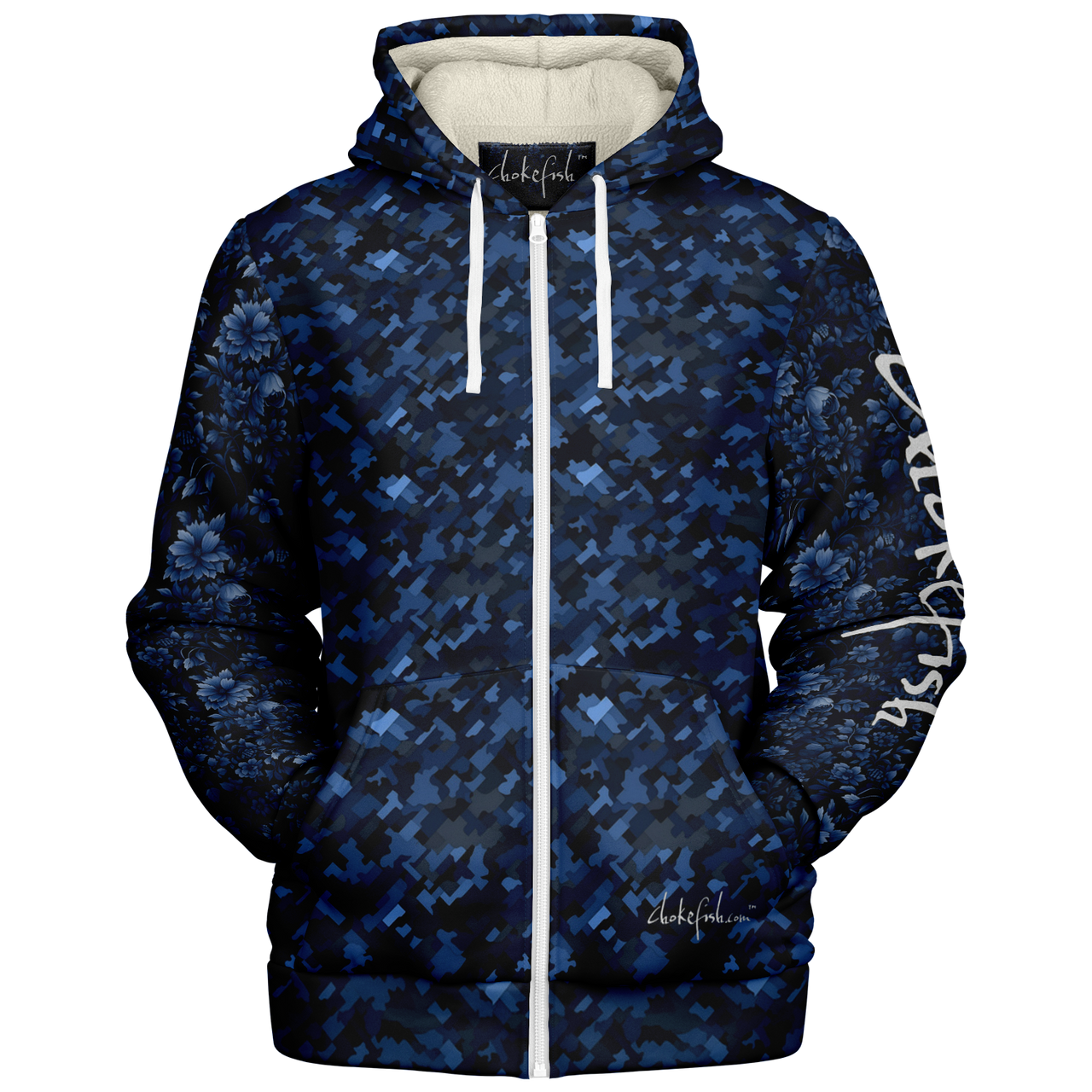 Chokefish™ Microfleece Zip-Up Hoodie Camouflage-019