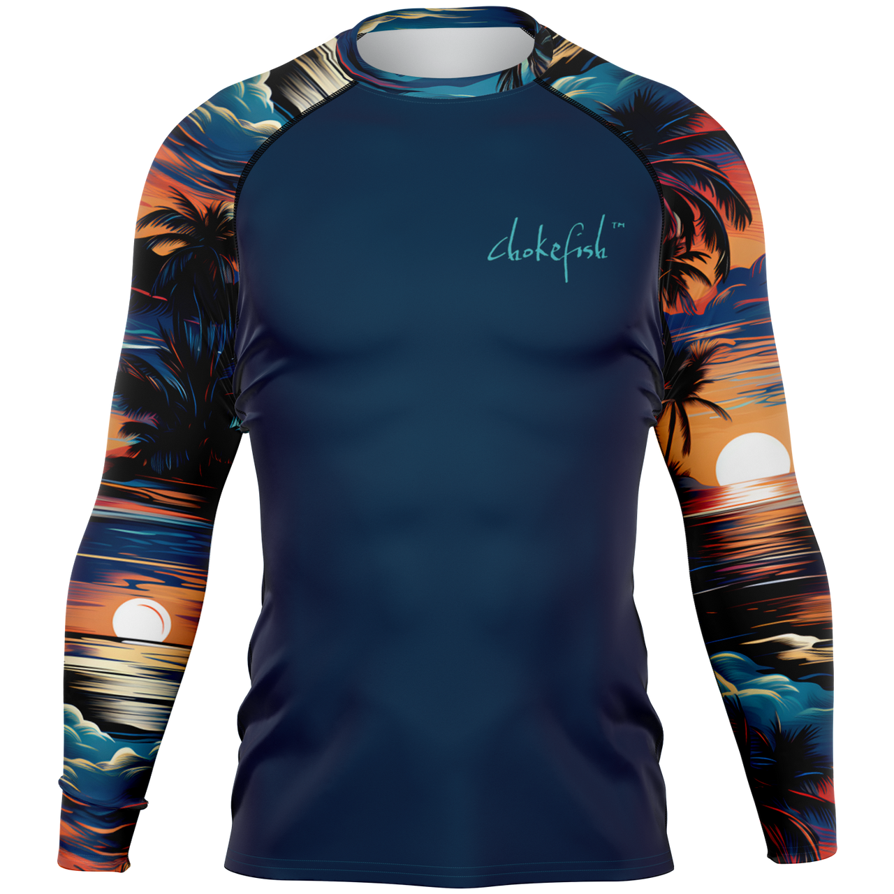 Chokefish™ Long Sleeve Rashguard Trees&Boats Men's Shirt-002