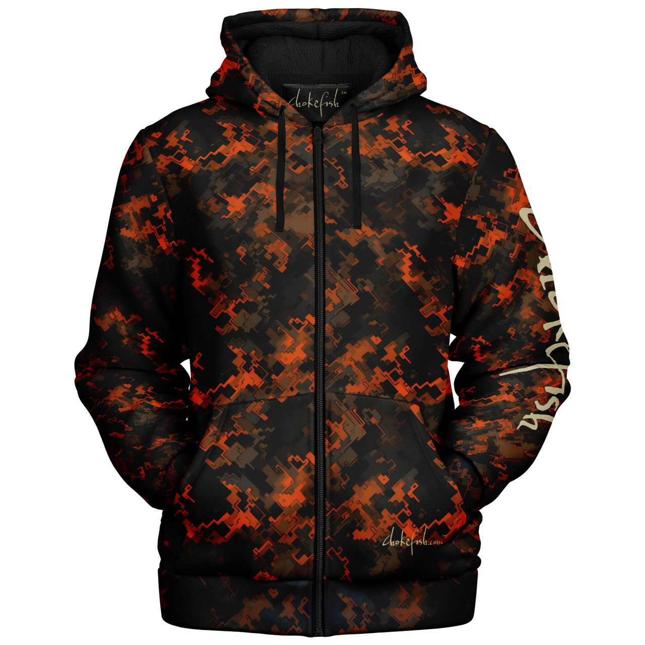 Chokefish™ Microfleece Zip-Up Hoodie Camouflage-015B