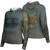 Chokefish™ Long Sleeve Every Day All Weather Shirt Hooded Women's Story of Cuba