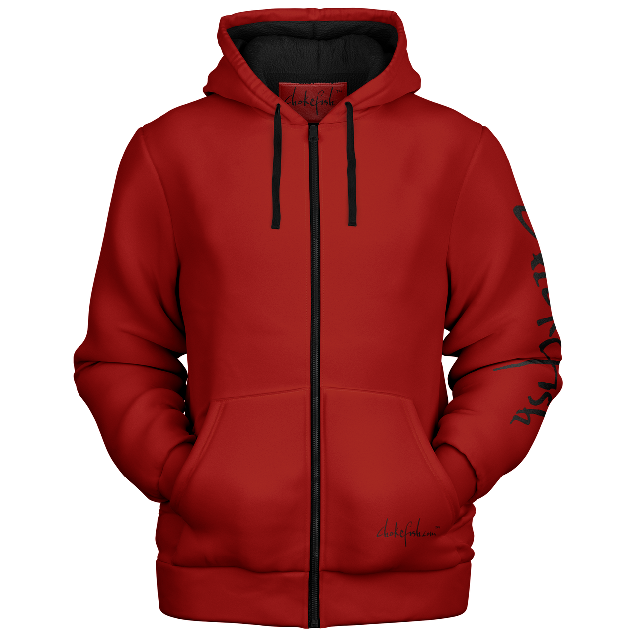 Chokefish™ Microfleece Zip-Up Hoodie Solid Colors-002B