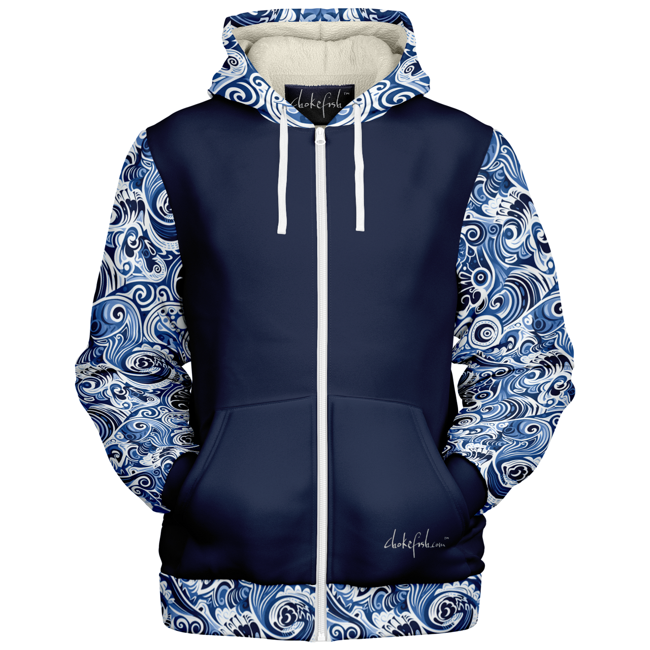 Chokefish™ Microfleece Zip-Up Hoodie Maori-002