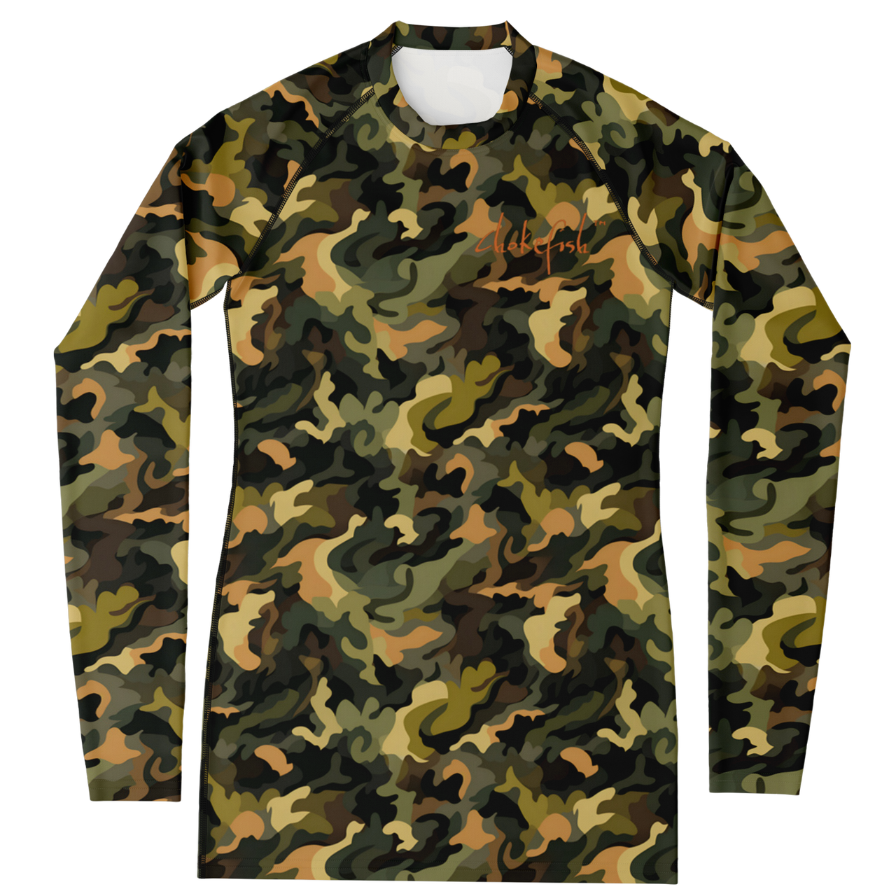 Chokefish™ Long Sleeve Rashguard Camouflage Woman's Shirt-011