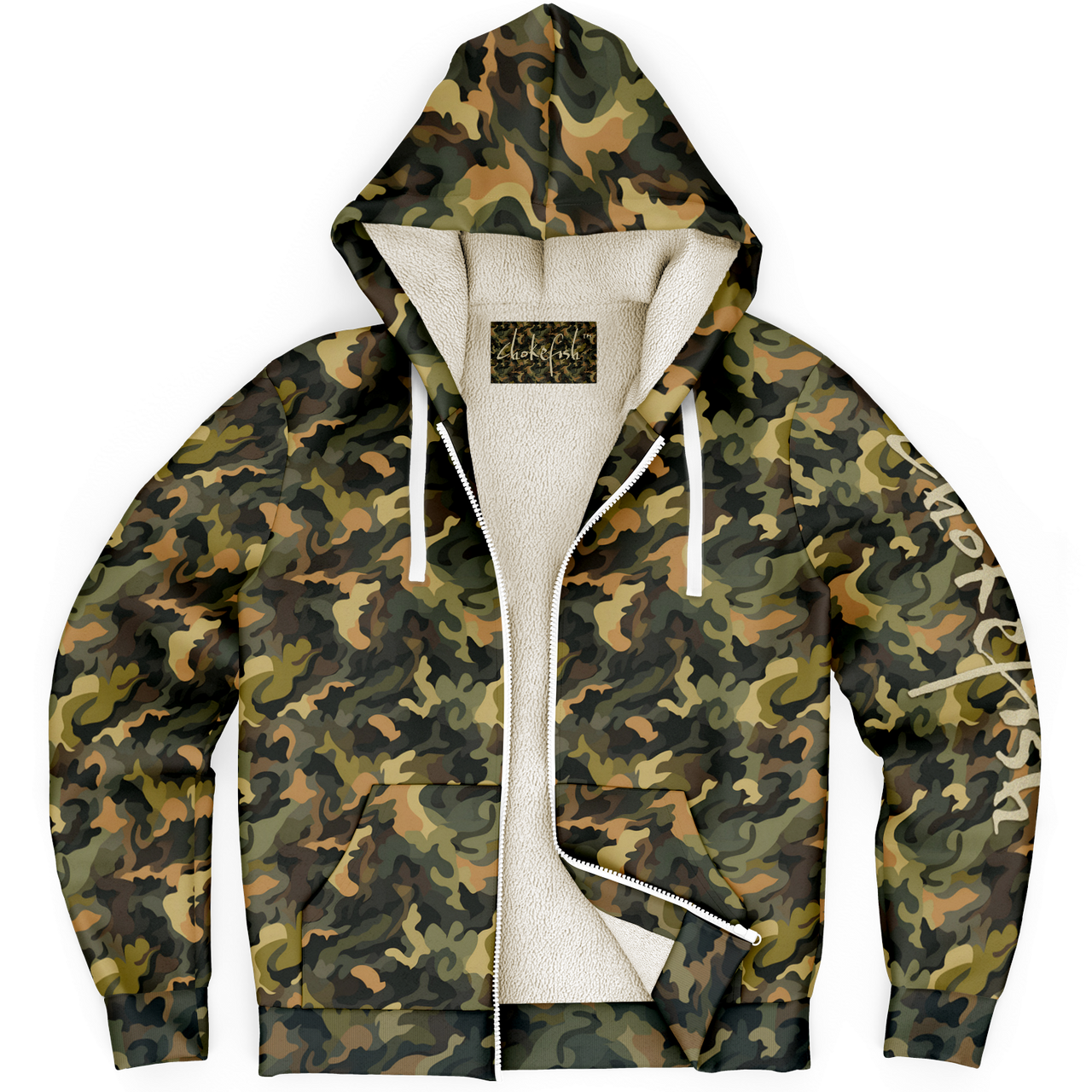 Chokefish™ Microfleece Zip-Up Hoodie Camouflage-012