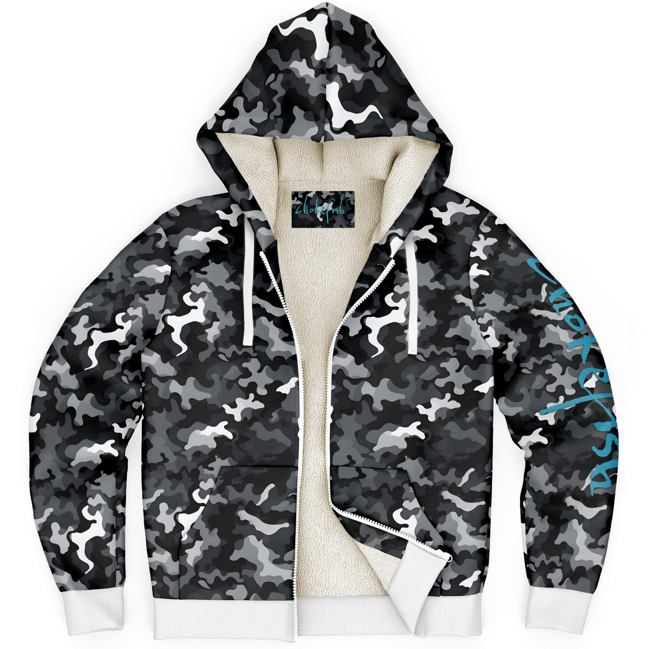 Chokefish™ Microfleece Zip-Up Hoodie Camouflage-001