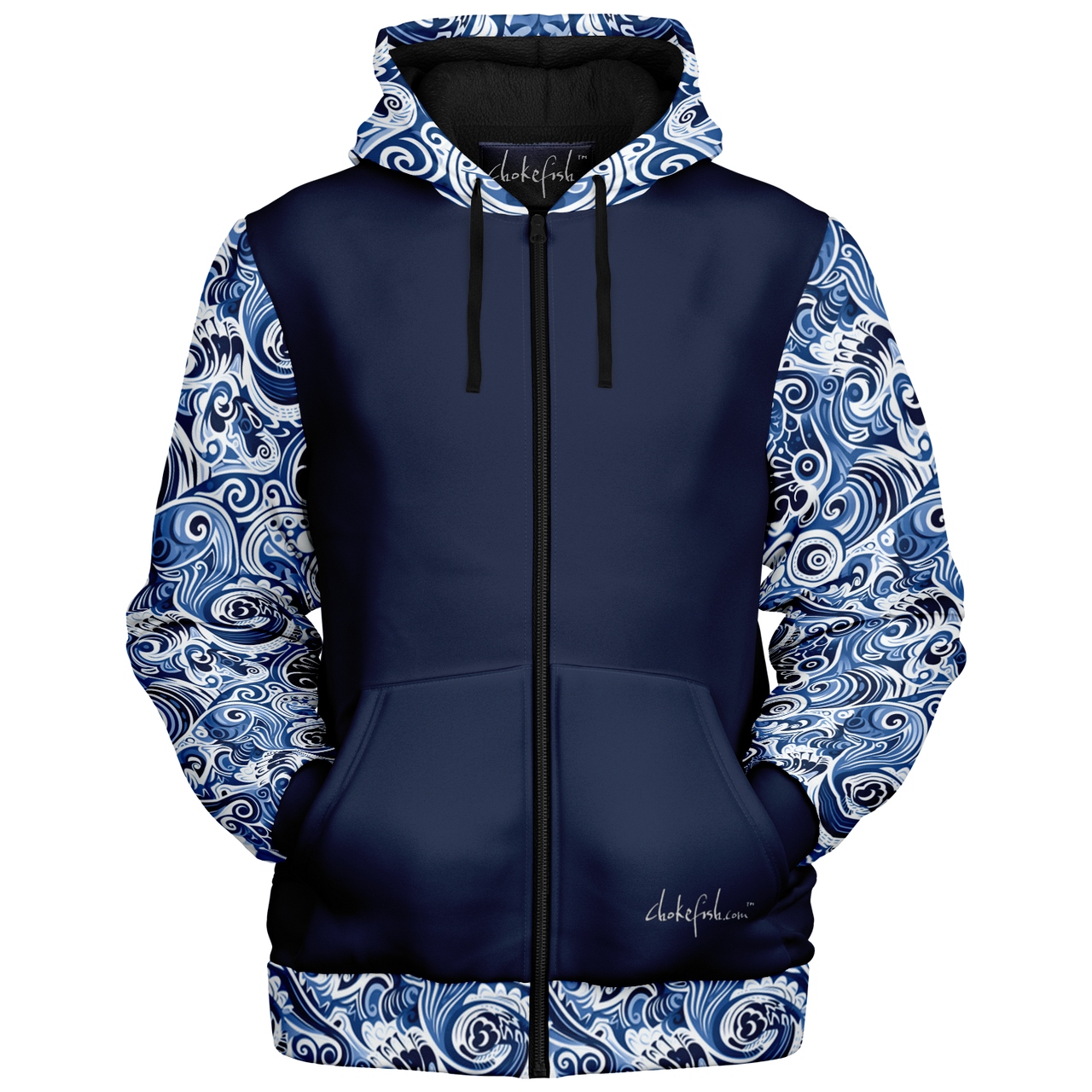 Chokefish™ Microfleece Zip-Up Hoodie Maori-002B