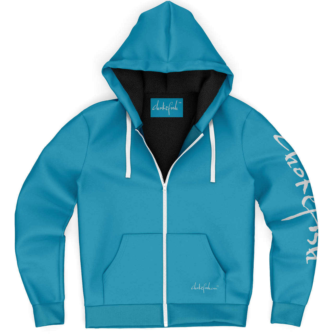 Chokefish™ Microfleece Zip-Up Hoodie Solid Colors-003B