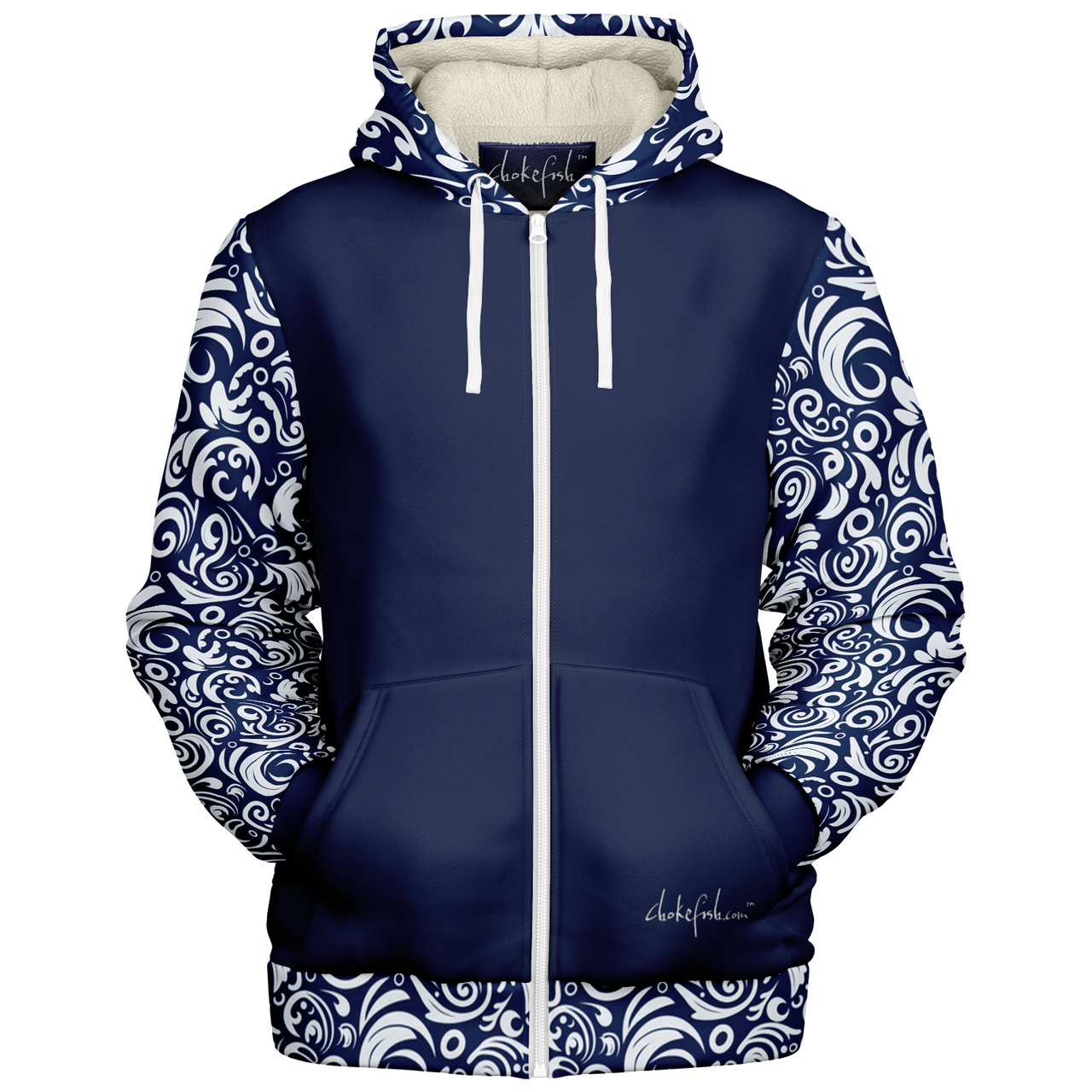 Chokefish™ Microfleece Zip-Up Hoodie Maori-003