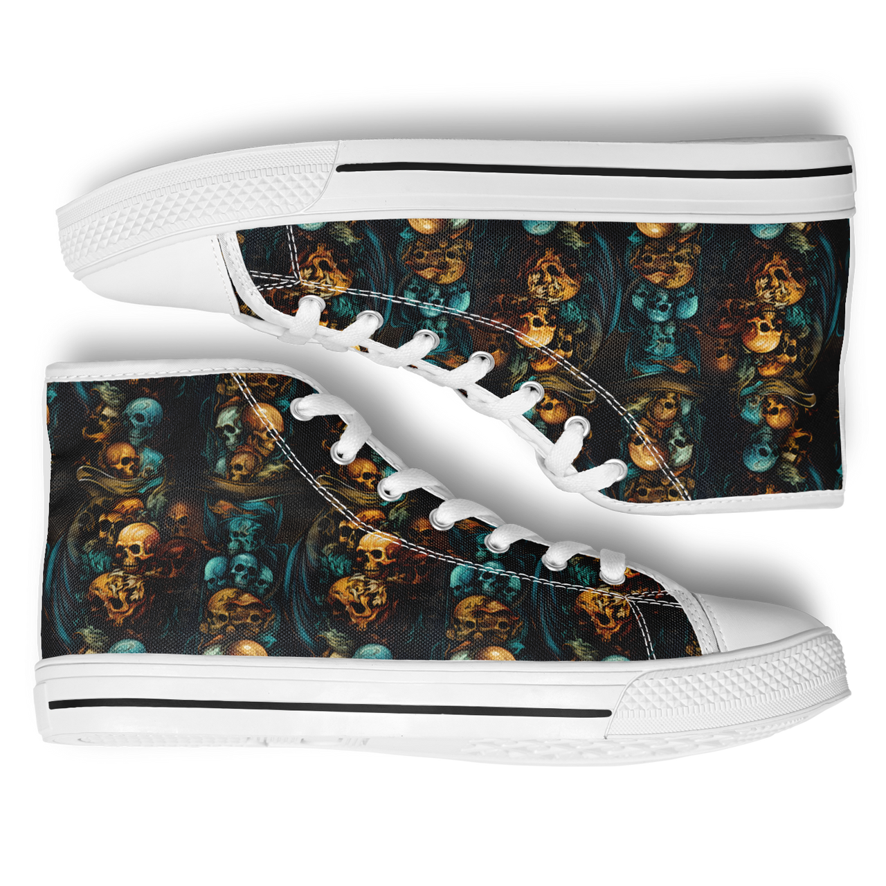 Chokefish™ Urban Peak Retro High Tops-Skulls-003