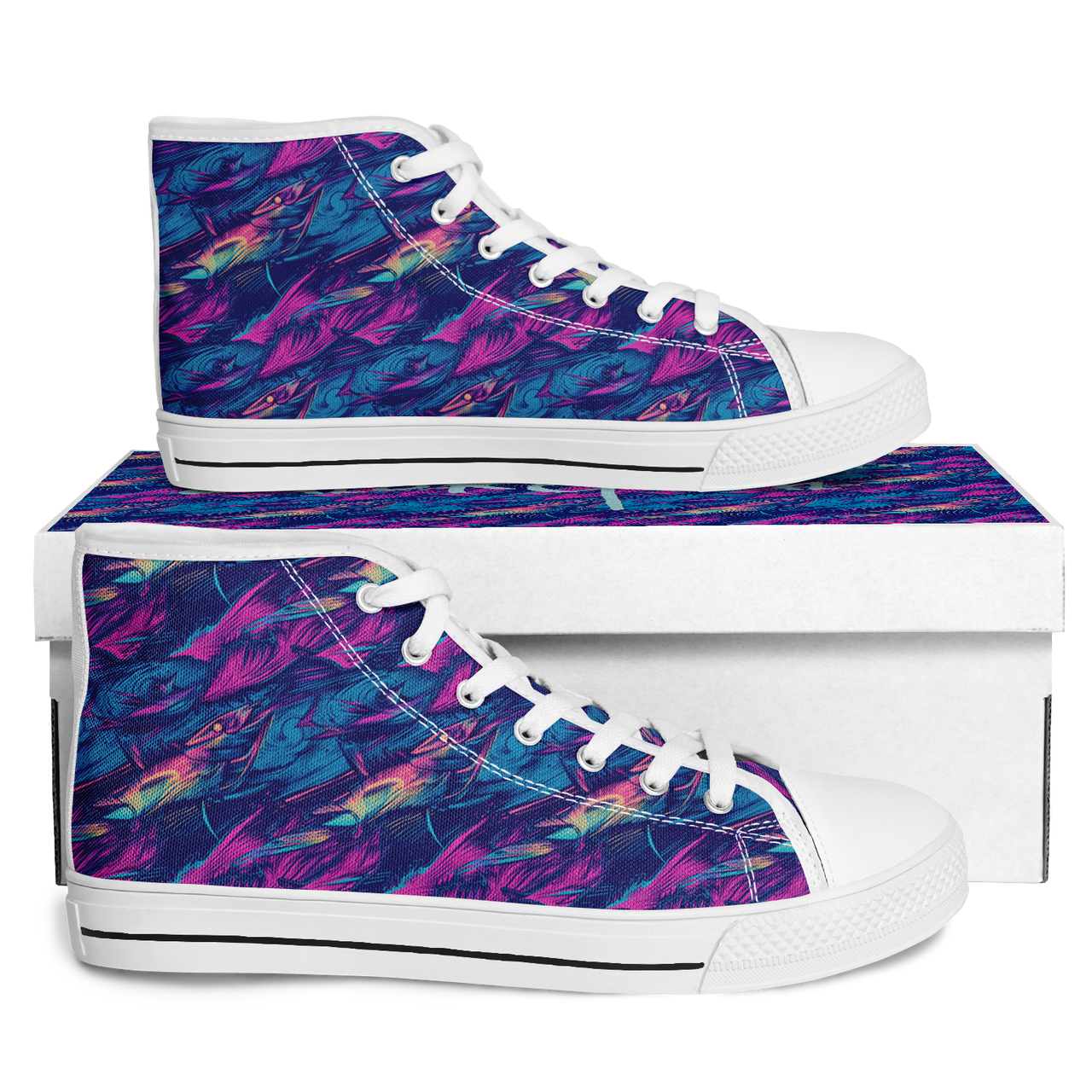 Chokefish™ Urban Peak Retro High Tops-Marine-007