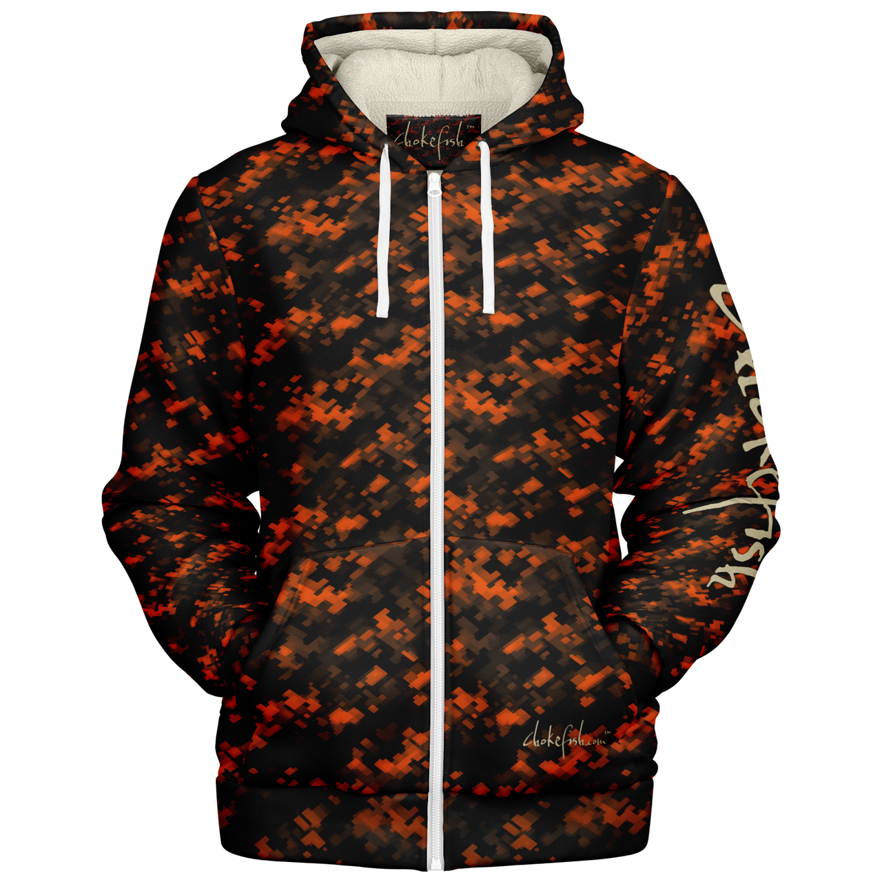 Chokefish™ Microfleece Zip-Up Hoodie Camouflage-014