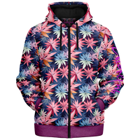 Chokefish™ Microfleece Zip-Up Hoodie Cannabis-006B