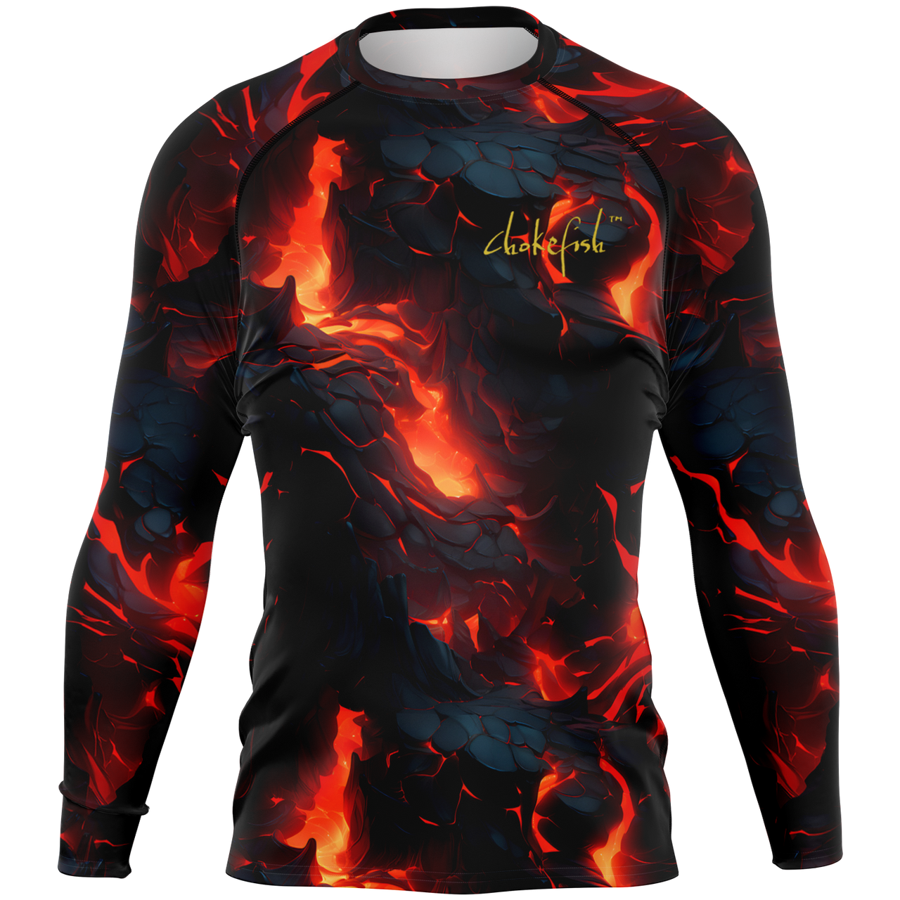 Chokefish™ Long Sleeve Rashguard Volcano Men's Shirt-001