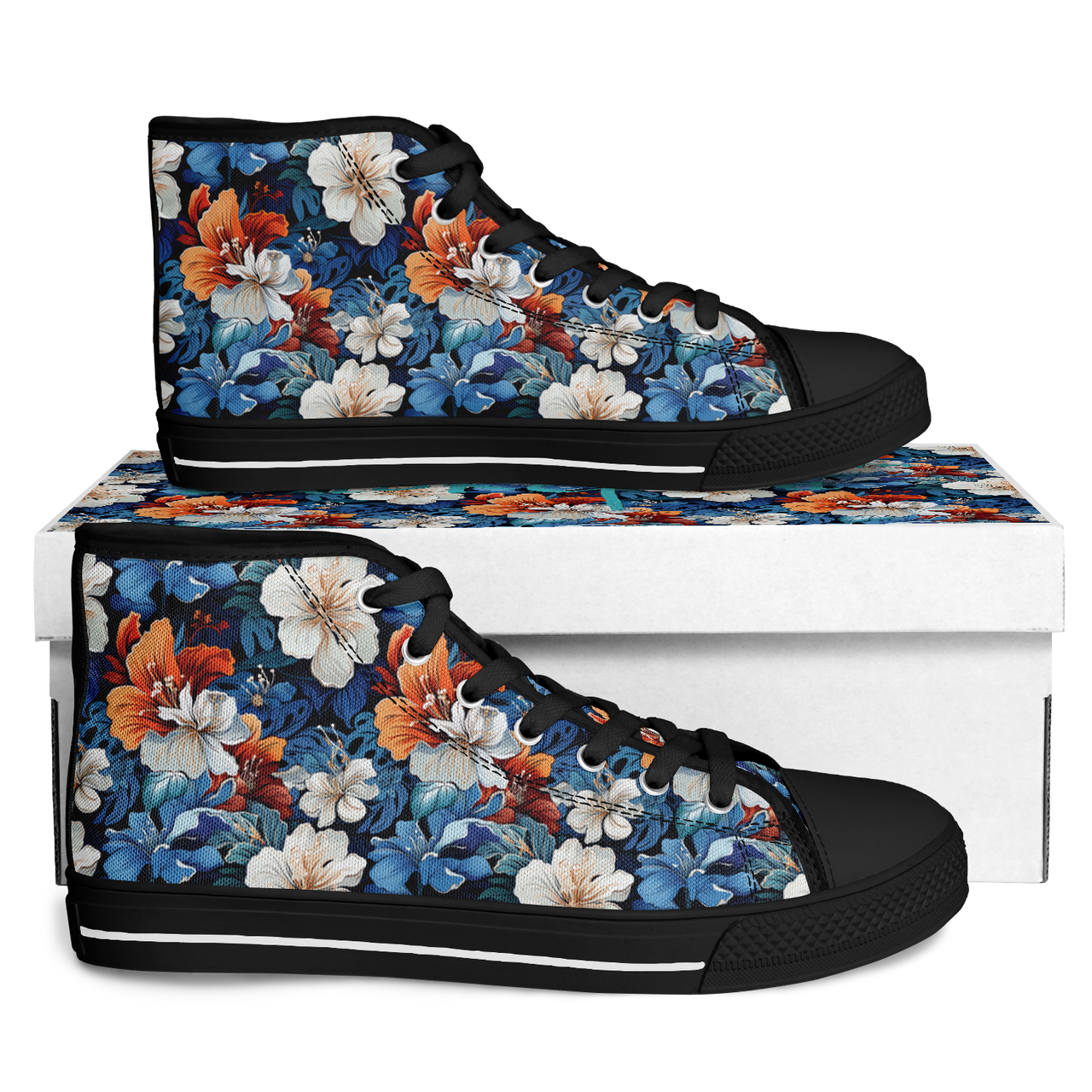 Chokefish™ Urban Peak Retro High Tops-Floral-005-2
