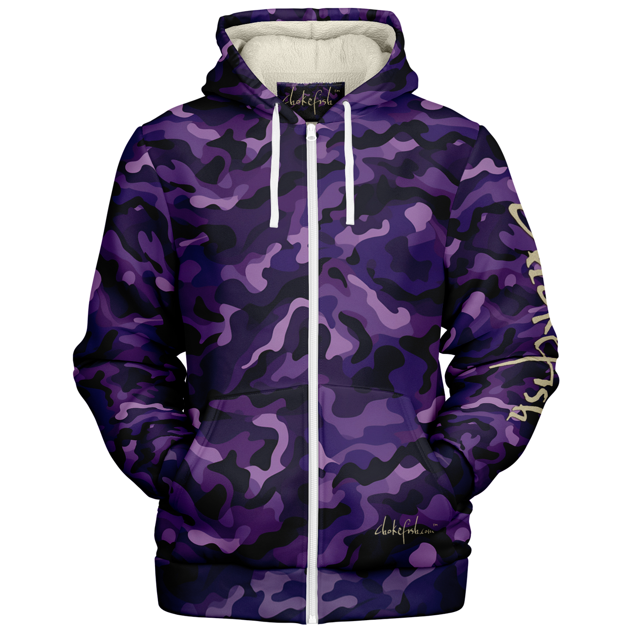 Chokefish™ Microfleece Zip-Up Hoodie Camouflage-013