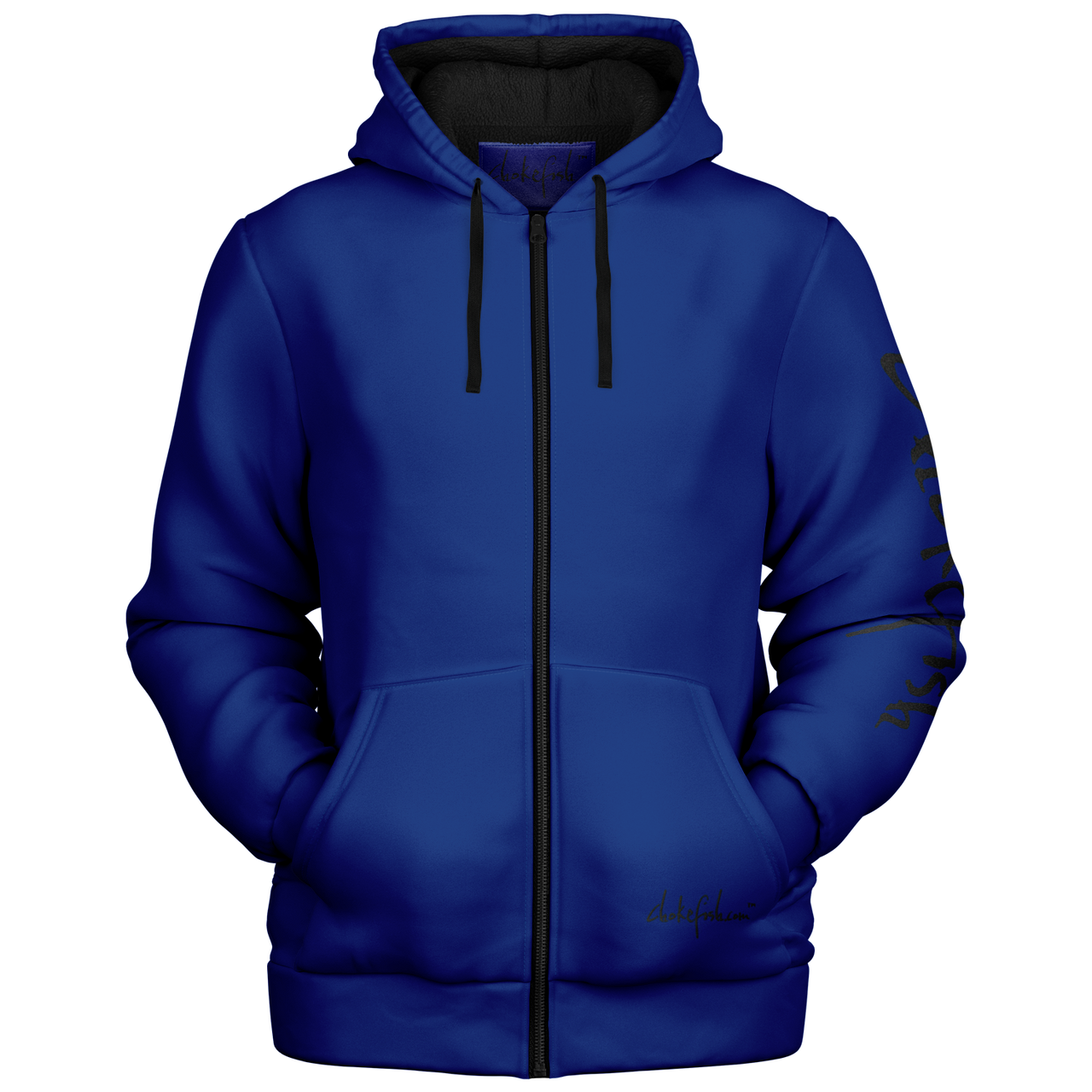 Chokefish™ Microfleece Zip-Up Hoodie Solid Colors-005B