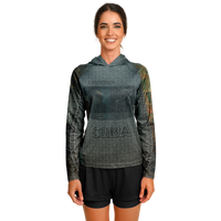 Chokefish™ Long Sleeve Every Day All Weather Shirt Hooded Women's Story of Cuba