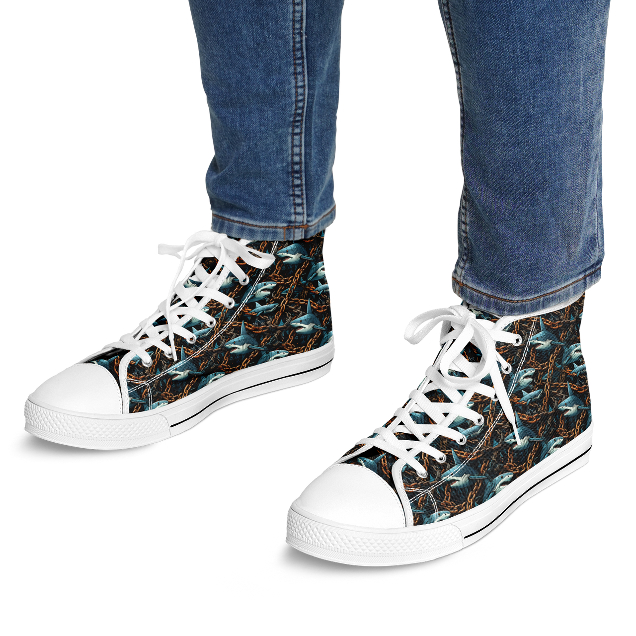 Chokefish™ Urban Peak Retro High Tops-Marine-009