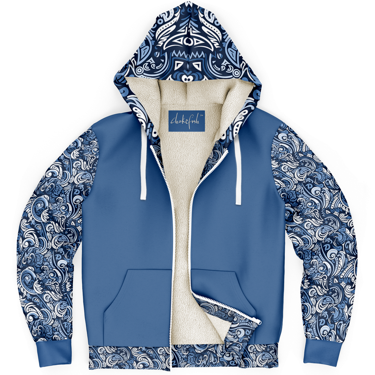Chokefish™ Microfleece Zip-Up Hoodie Maori-004