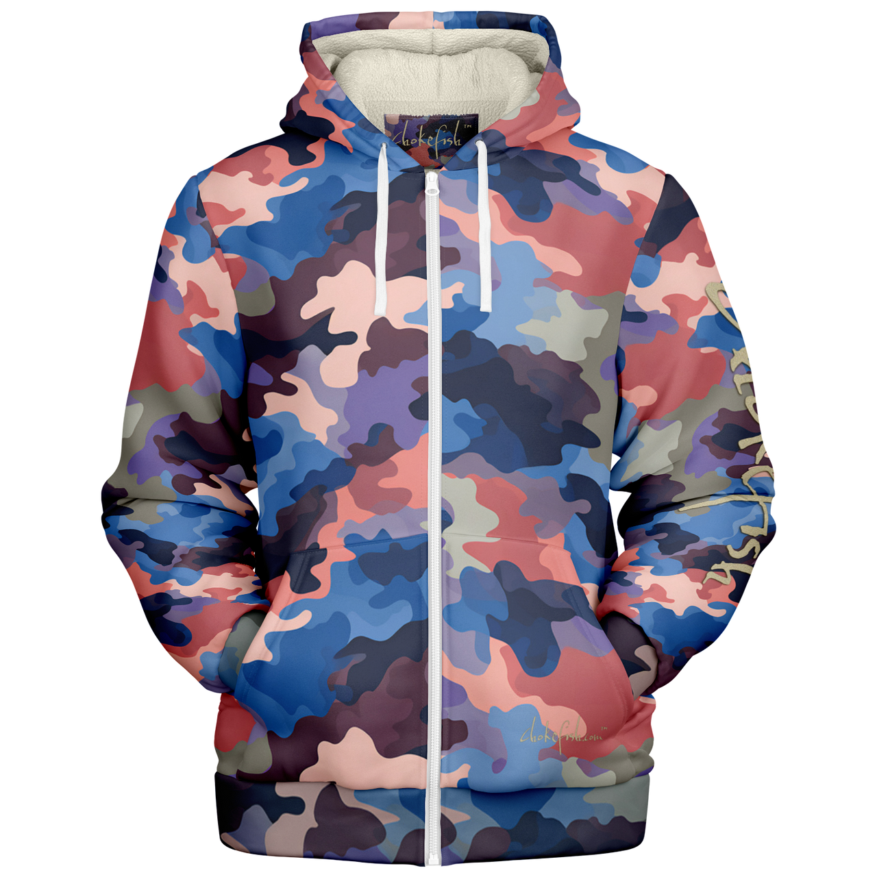 Chokefish™ Microfleece Zip-Up Hoodie Camouflage-004