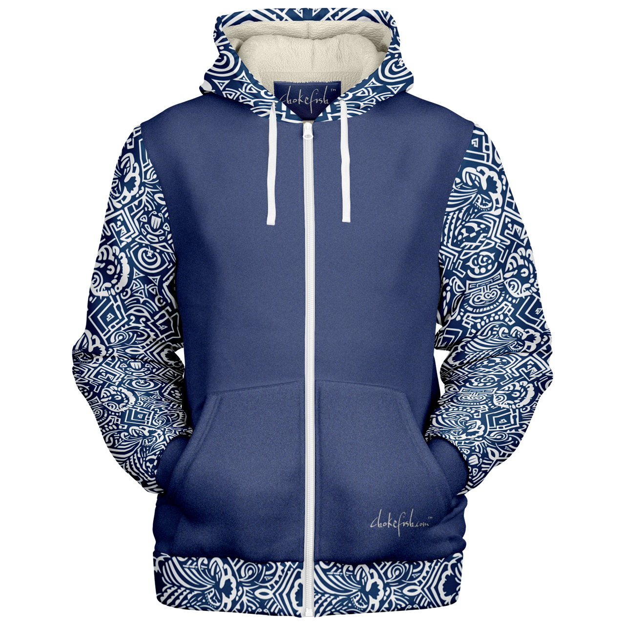 Chokefish™ Microfleece Zip-Up Hoodie Maori-001