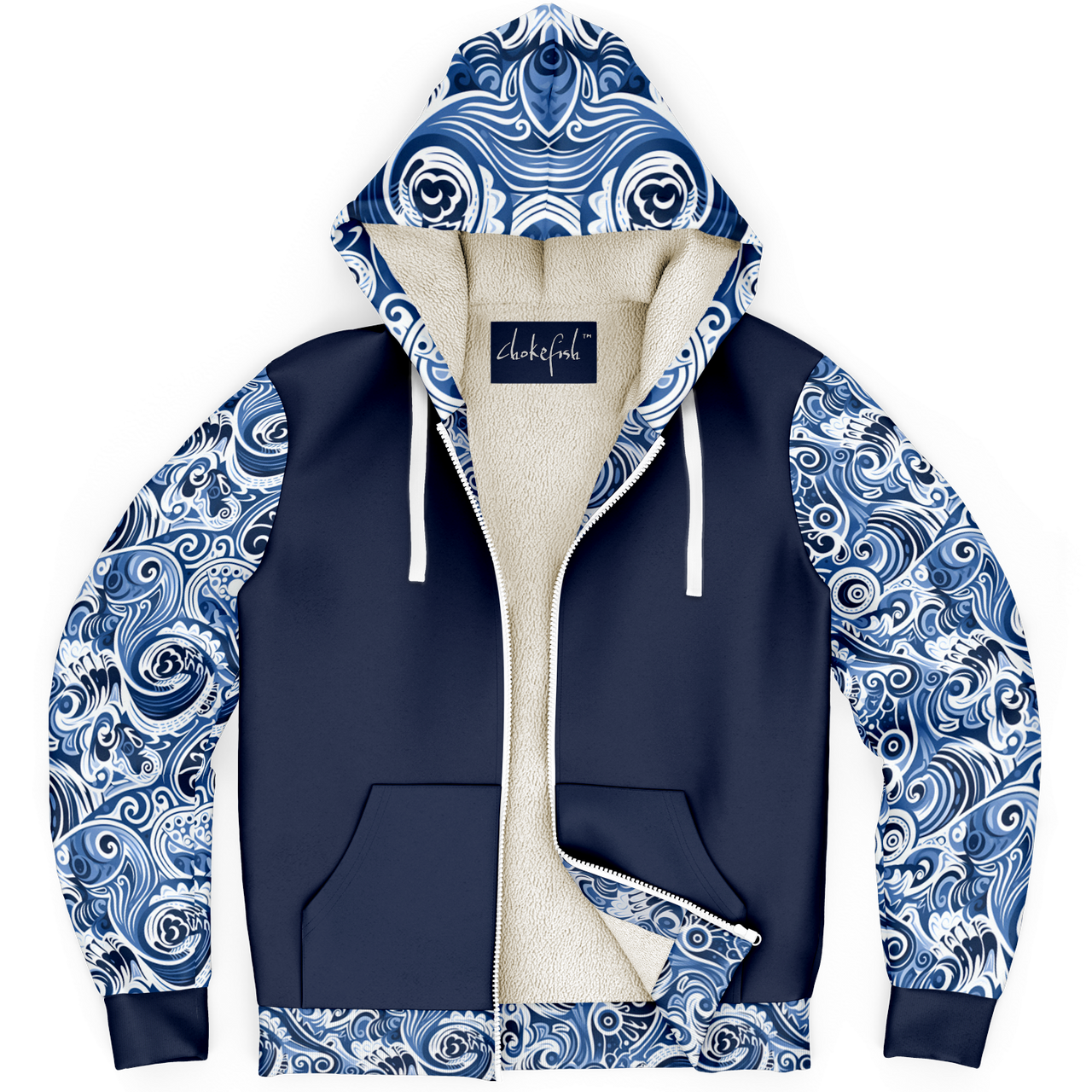 Chokefish™ Microfleece Zip-Up Hoodie Maori-002