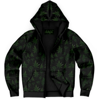 Chokefish™ Microfleece Zip-Up Hoodie Cannabis-003-2B