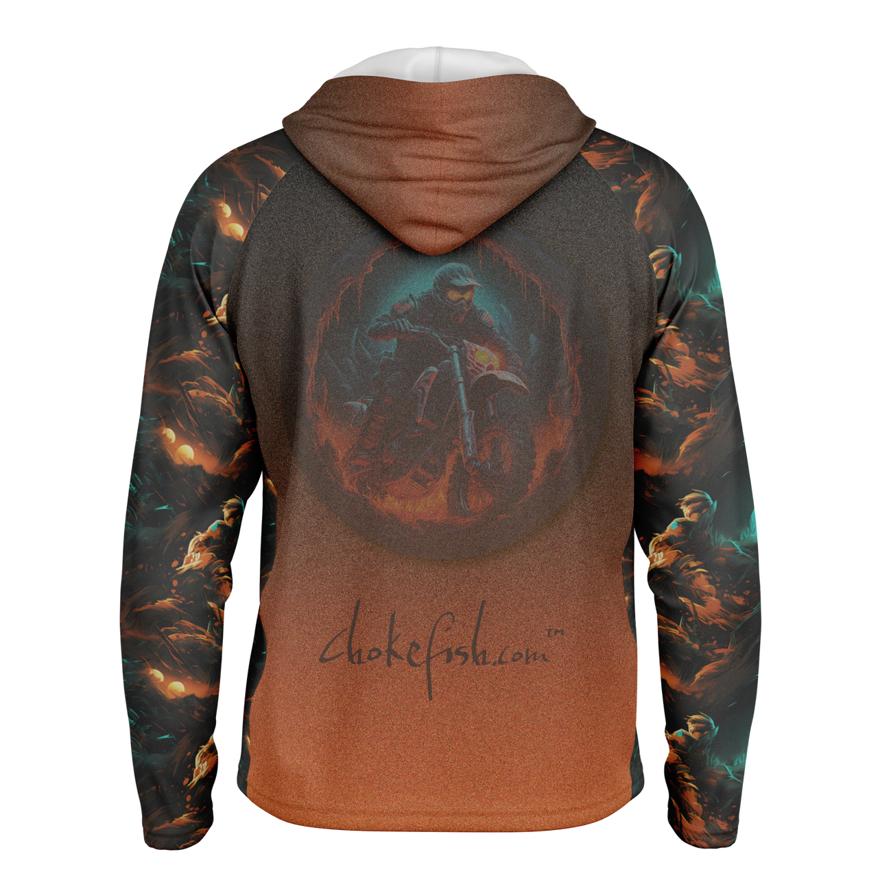 Chokefish™ Long Sleeve Every Day All Weather Hooded Shirt Men's-Motocross-001